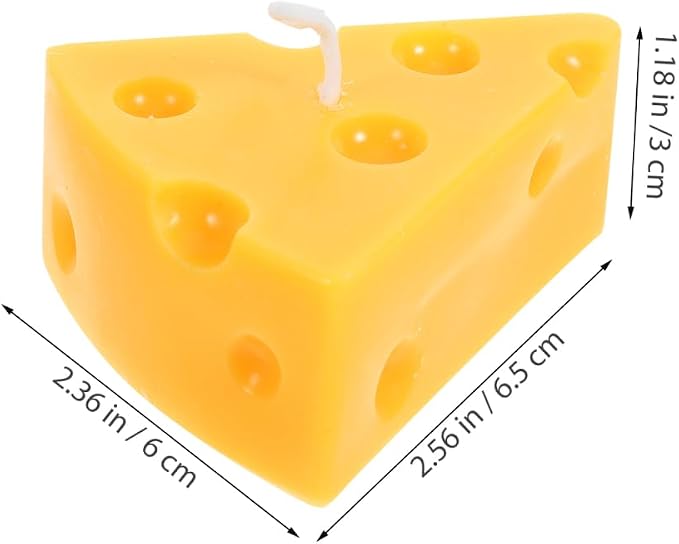 2pcs Cheese Shape Aromatherapy Candles with Fragrance Paraffin Wax Scented Decorative Candles for Party Home Relaxation Stress Relief Birthday and Festival Gift