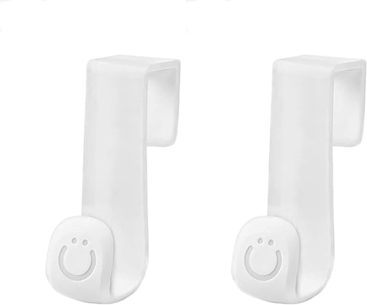 Ubbi Multi-Use Potty and Utility Hook, No Hardware Or Installation Needed, Durable and Sturdy to Hang Over Toilet Tank Or Door, Polypropylene, White (Pack of 2)