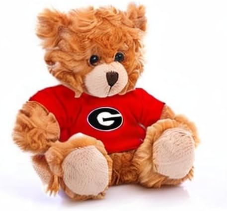 Plushland Collegiate Jersey Bear 6” – Team Sports Vivid Clear Color Toy, Stuffed Animals Toy, State University, School Logo Kids, Bulk Parties Edition (Georgia University)