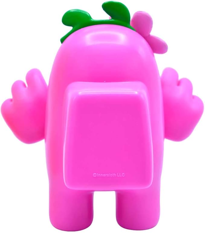 Just Toys Among US 5″ Collectible Figure – Pink with Flower | Officially Licensed, Collector's Window‑Box Packaging