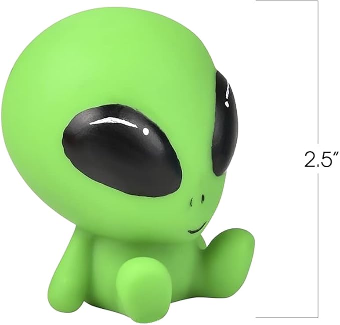 ArtCreativity Rubber Galactic Aliens, Set of 10, Alien Toys for Kids in Assorted Colors, Great as Outer Space Party Favors, Bath Toys for Kids, Swimming Pool, and Office Desk Decorations