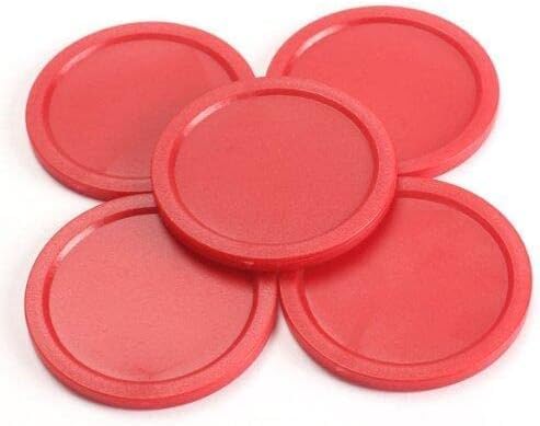 5Pcs Red Mini Air Hockey Table Pucks 50mm Puck Table New 2-inch Convenient and Attractive Air Hockey Arcade and Table Games