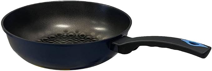 12" (30cm) Non-Stick Saute Wok Pan with 3D Diamond Coating – Made in Korea, Stir Fry Pan for Kitchen