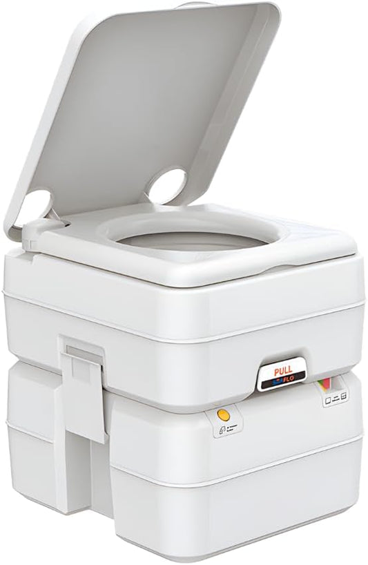 SEAFLO Portable Toilet for RV, Boat, and Camping (5.3 Gallon - Multifunctional)