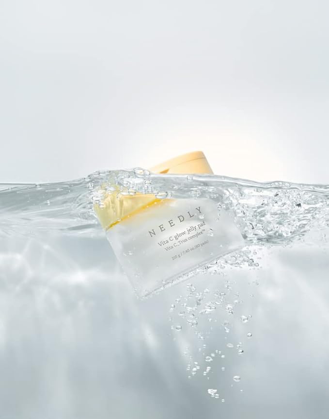 NEEDLY | Vita C Glow Jelly Pad | Brightening Toner Pad for Exfoliation, Blemish Care, and Tone Improvement