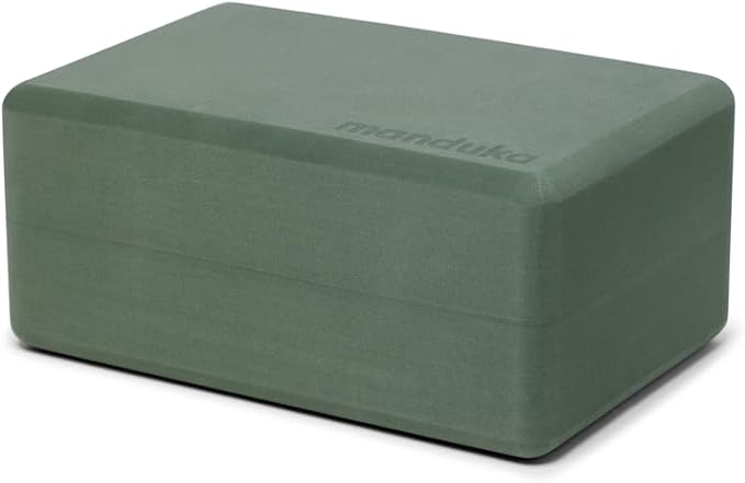 Manduka Foam Yoga Block - Recycled EVA Foam Block with Ergonomic Support, Yoga Equipment, Home Gym Accessory, & Pilates Tool, Lightweight for Travel, High Density, Comfortable Edges