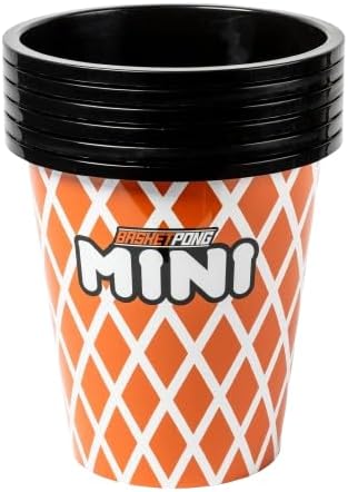 BasketPong Mini – Yard Pong and Basketball Game with 12 Buckets, 2 Balls, Carrying Bag, and Air Pump – Outdoor Game for Lawn, Backyard, Beach, and Travel