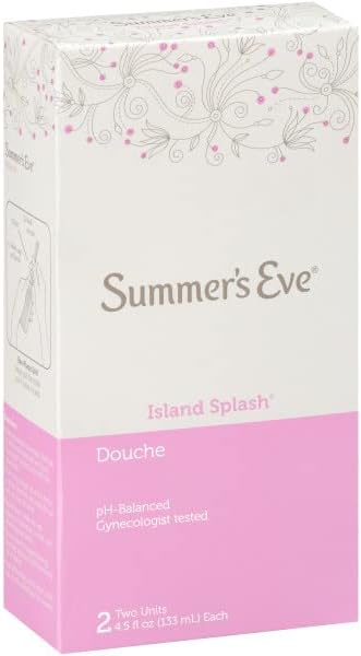 Summer’s Eve Island Splash Feminine Cleansing Douche, Odor Control, pH Balanced, Gynecologist Tested, Fresh Scent, 4.5 Ounce Each, 2 Count (Pack of 12)