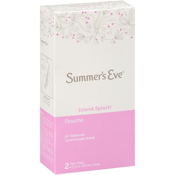 Summer's Eve Feminine Cleansing Douche for Freshness, Odor Control and Intimate Care, Island Splash Scent, pH Balanced, 4.5 Fluid Ounce (Pack of 1)