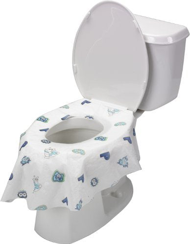 Potty Shields Toilet Seat Covers Disposable (20 Pack) - XL Waterproof Toilet Cover for Toddlers, Kids & Adults - Portable & Individually Wrapped for Travel, Potty Training, Vacations, Public Restrooms