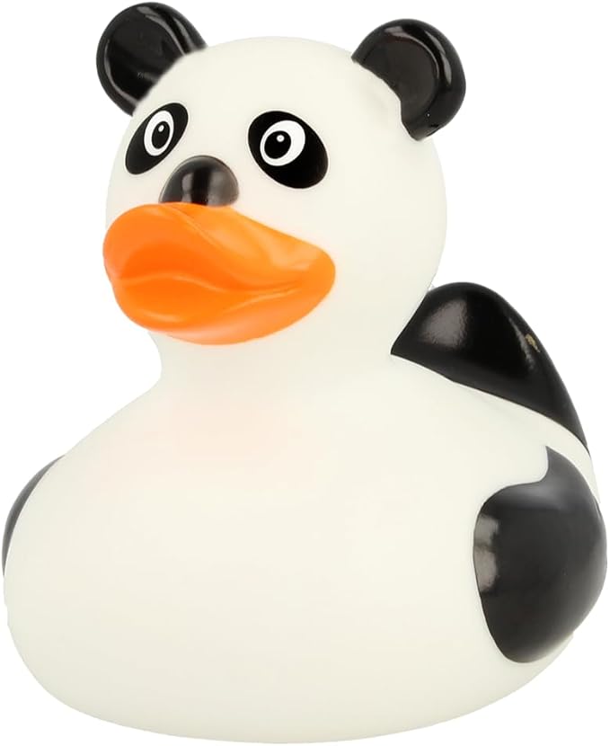 3 Inch Panda Rubber Duck Bath Toy, Collectable, Fun for All Ages, Auto Dash Decoration, Crusing Vacation Gift, Party Favors, Office, School, Home