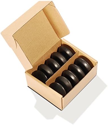 Master Massage Contour Shape Malteser Balsalt Stone for Hot Stone Massage 10 Piece Pack, 1count- Black Lava Hot Stones in Unique Dish