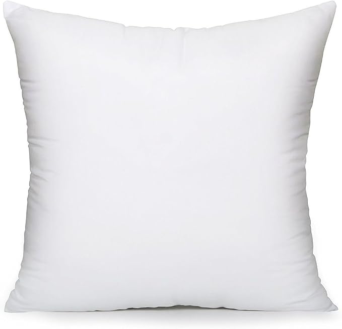 MoonRest Square Pillow Form Insert Hypoallergenic Sham Stuffer, 100% Polyester Microfiber Fill, Lined with Woven Cotton Blend Cover for Decorative Pillow Couch Sofa Bed Cushions 24 X 24