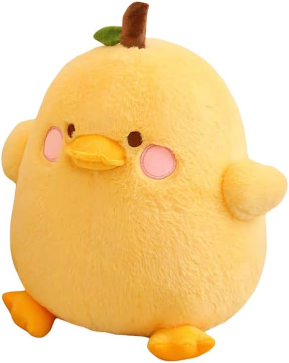 Cute Fruit Pear Duck Stuffed Animal Plush Toy Pillow - Girls and Boys Birthday Gift - 11.8" (Yellow 11.8)