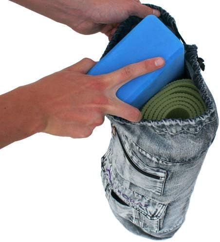AURORAE Extra Large Yoga Mat Denim Bag for Men and Woman; Also used for Fitness, Pilates, Aerobic workout, Travel mats for people on the Go