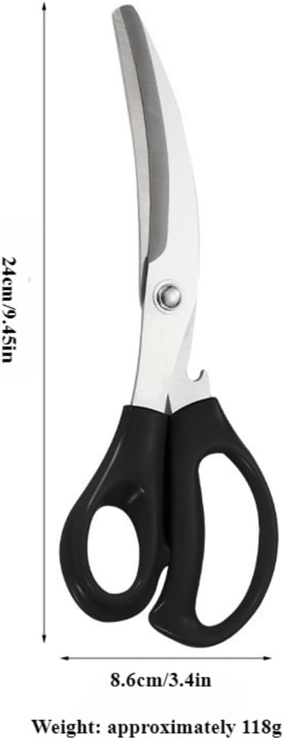 304 Stainless Steel Korean BBQ Scissors and Tongs Set,korean curve shape shears for kitchen use 9.45 inch Scissors(Black+Red) +(9.45+11) inch Tongs 4 in 1 Utensil set for Cooking
