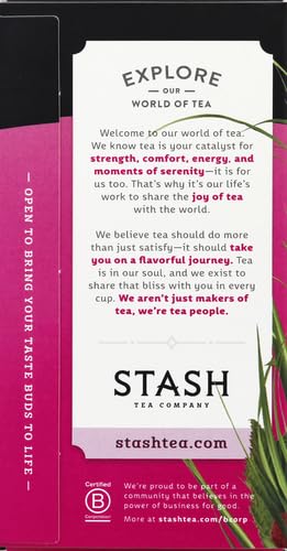 Stash Tea Wild Raspberry Hibiscus tea - 20 Count (Pack of 2)