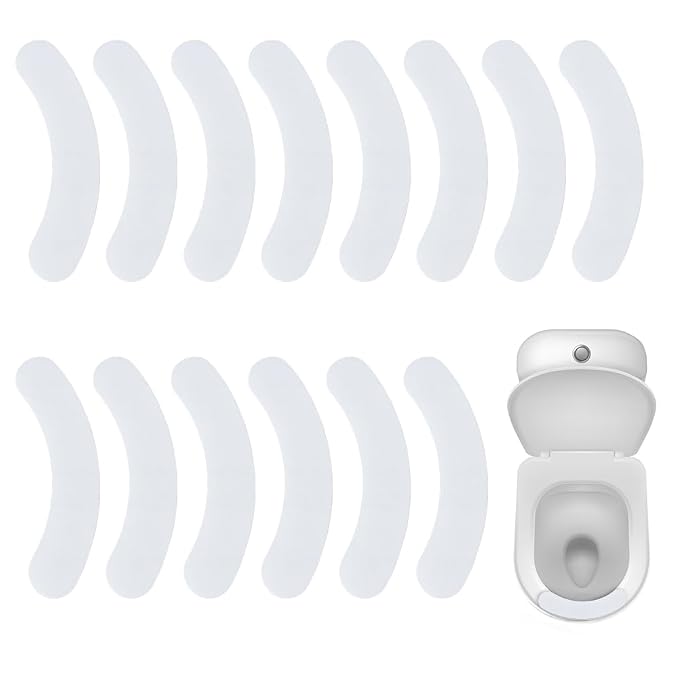 14pcs Toilet Splash Guard Self Adhesive Pee Guard Pad Toilet Seats Cover Pad Toilet Mats Toilet Keep Clean Guard Potty Training Mat for Men Washroom Lavatory Restroom Hotel Public Toilet