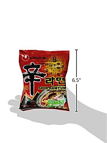 Nongshim Shin Ramyun Noodles, Spicy Korean Signature Instant Ramyun, Rich Beef Flavored Broth, Microwaveable, Korean Instant Noodles, 4.23 oz, Packaging May Vary. (Pack of 40)