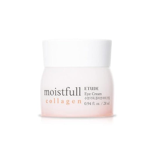 ETUDE Moistfull Collagen Korean Eye Cream Super Collagen Water & Lupinus Albus Protein, Hydrating Eye Cream, Creamy Texture (0.94 Fl Oz)