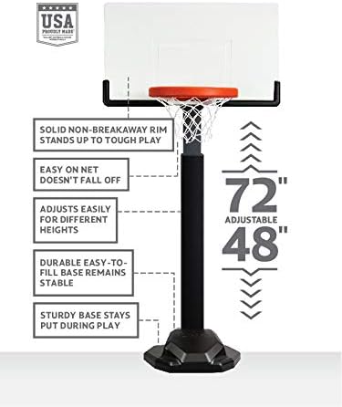 Huplay Pro Large Adjustable Post Basketball Set