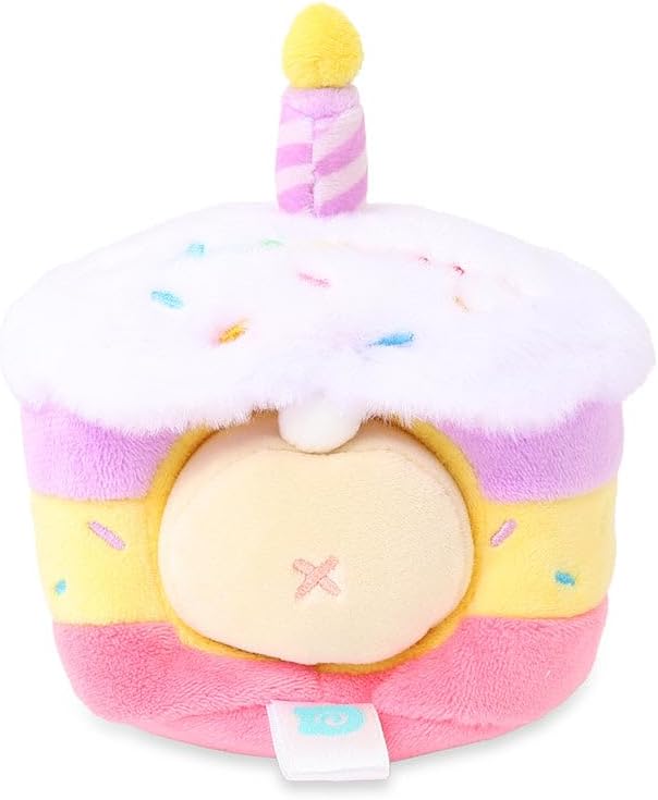 Anirollz Birthday Cake Oufitz Bunniroll Mini Plush – Soft & Cuddly Stuffed Bunny, Cute Collectible Gift for Plush Lovers, 4” Small & Adorable