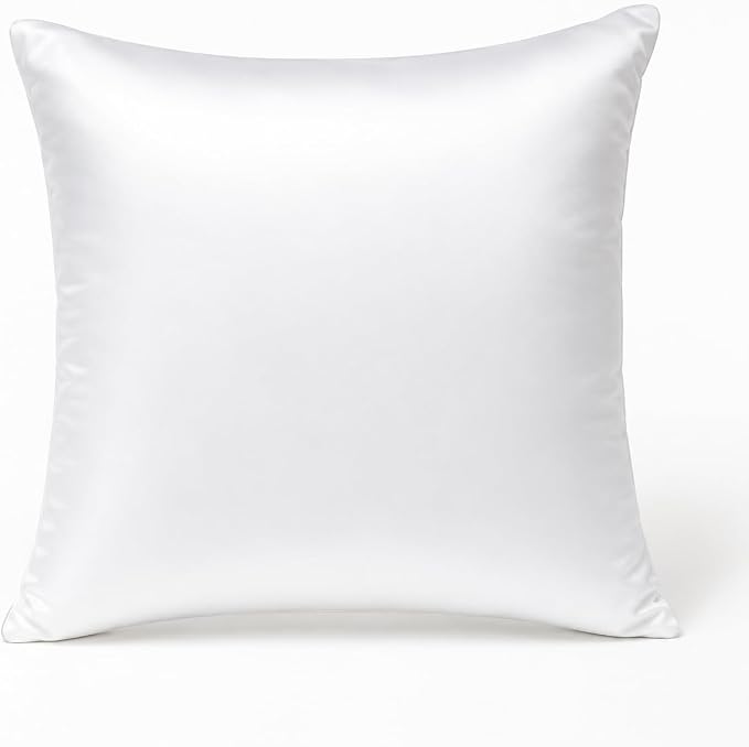 Bemaystar Pillow Inserts, White Satin Pillow Inserts for Throw Pillow Covers, Soft Fluffy Square Cushion Inserts for Sofa Bed Couch Home Decor, 20x20 Inch