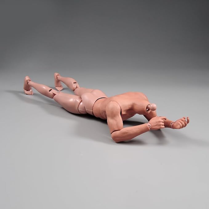 1/6 Scale Muscle Male Body 12in Flexible Muscle Male Action Figure Doll Miniature Figure Without Head Sculpt