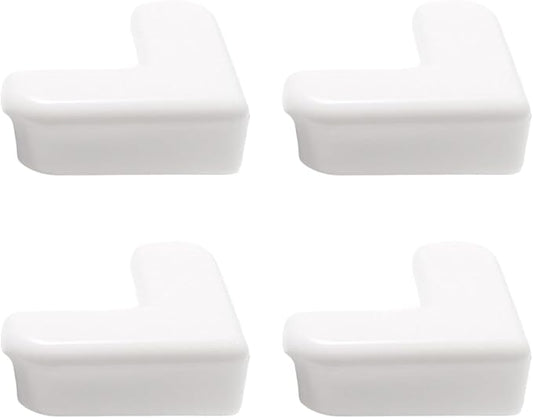 4Pcs PVC Desk Edge Bumpers Adhesive Furniture Corner Protectors Protector Kit Anti-Collision Edge Safety Bumpers Baby Proof Soft Self-Adhesive Table Sharp Edges Guard Safety(White)