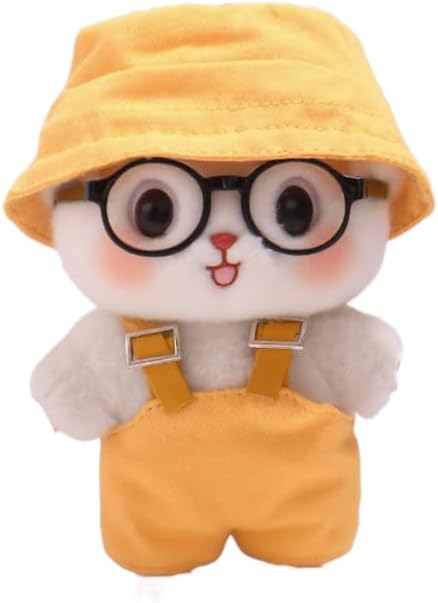3 Set 17 cm Doll Clothes - 6.7 Inches Cute Dolls Dress - Premium Fashion Accessories, Doll Clothes+Overalls+Glasses Style Bundle,Gifts for Lovers (Style-J)