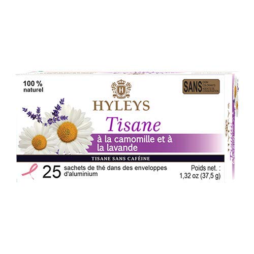 Hyleys Sleep Lavender Blossom Herbal Tea - Nighttime Relaxation Blend, 100% Natural, Caffeine-Free, Sugar-Free, Gluten-Free, Dairy-Free, GMO-Free, Decaf - 25 Tea Bags (12 Pack - 300 Tea Bags Total)