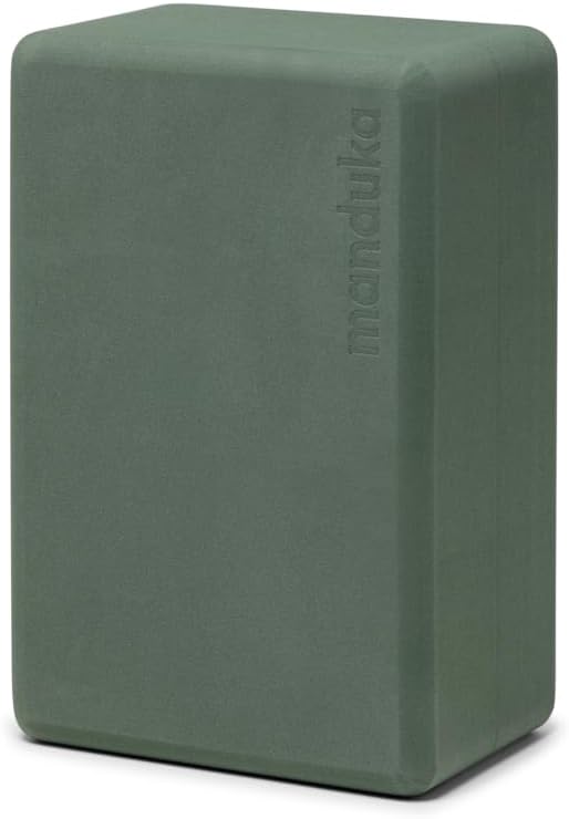 Manduka Foam Yoga Block - Recycled EVA Foam Block with Ergonomic Support, Yoga Equipment, Home Gym Accessory, & Pilates Tool, Lightweight for Travel, High Density, Comfortable Edges