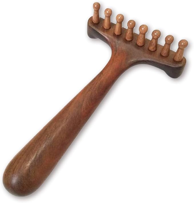 OULIGET Wood Gua Sha Massage Tools Set,Scraping Scalp Comb,Scraping Natural Wooden Gua Sha Tool for Headache,Back,Neck,Shoulder Relaxation,Neck Massage Comb.