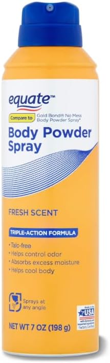 Body Powder Spray Triple Action Formula, Fresh Scent, 10 oz(1pack)