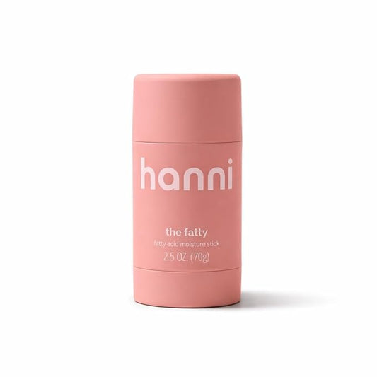 HANNI Fatty Body Moisturizer Stick with Fatty Acids, Travel Size Friendly Solid Lotion for Plumping and Hydration, Fragrance-Free and Safe for Sensitive Skin, 2.5 oz