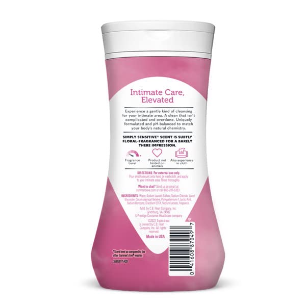Summers Eve Cleansing Wash, for Sensitive Skin, Simply Sensitive 9 Oz (Pack of 3)