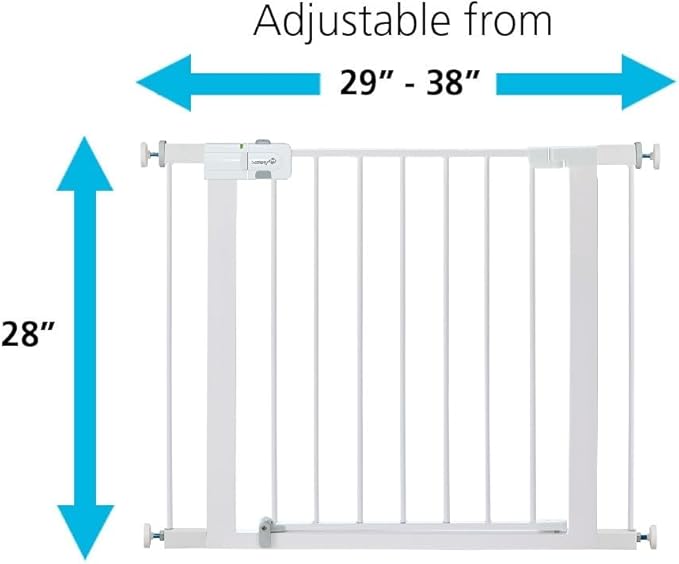 Safety 1st Easy Install 28'' Walk Thru Gate, Fits Between 29'' and 38'', Black, 1-Pack,(GA105CBLK)