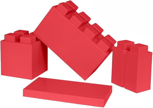 EverBlock Single Color Combo Pack | Giant Building Blocks | Easy to Connect & Reuse | Indoor & Outdoor Use | Build Displays & Structures | Red