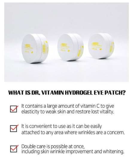 LEBELAGE Eye Patch Hydrogel 60 Sheets | Cooling Hydrogel Under Eye Patches with Gold | Moisturizing Eye Care for Daily Skincare Routine (Vitamin)