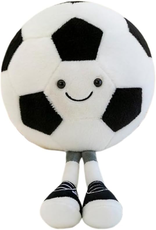 YUDONG 12 Inch Soft Plush Sports Ball Doll - Adorable Football Plush Toy, Fun Spherical Stuffed Animal, Cute Throw Pillow & Kids Gift (Football)