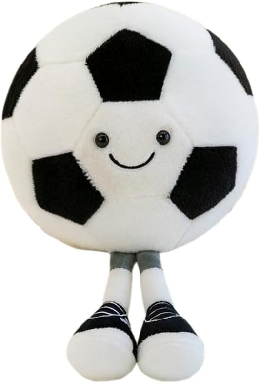 YUDONG 12 Inch Soft Plush Sports Ball Doll - Adorable Football Plush Toy, Fun Spherical Stuffed Animal, Cute Throw Pillow & Kids Gift (Football)