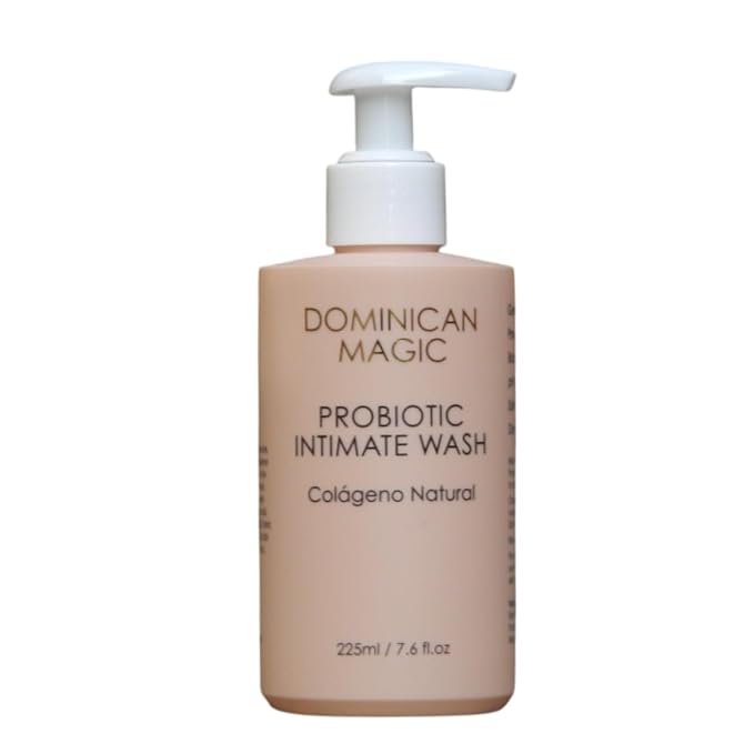 DOMINICAN MAGIC Probiotic Intimate Wash | Natural Collagen & Aloe Vera | pH Balancing Feminine Wash for Intimate Health & Hygiene | Fragrance-Free & Gentle for Sensitive Skin | Colágeno Natural (1)