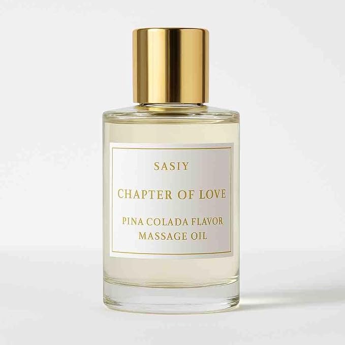 Chapter of Love Sensual Massage Oil for Couples - Complete Relaxation Full Body Massage Oil for Date Night with Smooth Gliding Organic MCT Coconut Oil and Kava Root Extract with Pina Colada Flavor