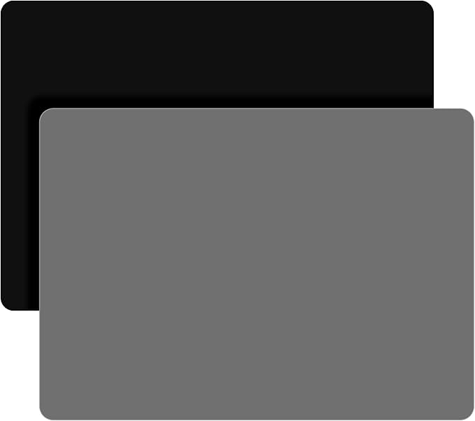 LEOBRO Silicone Mats, 11.69" x 8.26" Silicone Mats for Resin Molds, Crafts, Play Dough Mat, Clay Mat, Dark Gray & Black