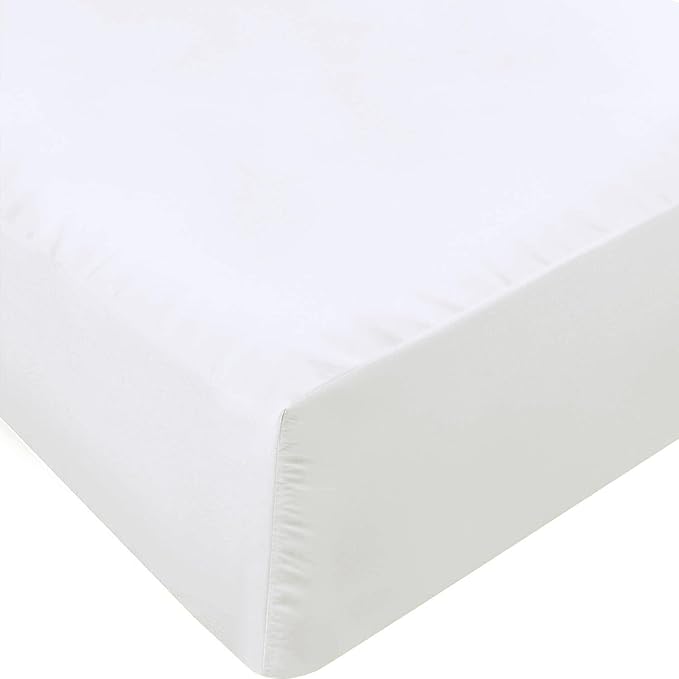 NHNHN 2 Pack Fitted Sheet-Deep Pockets-Soft Microfiber-Easy Care-Shrinkage and Fade Resistant-Fitted Sheets Queen Size for Girl Woman Teens Kids-2 Sets of Fitted Sheet (Queen, Off White)