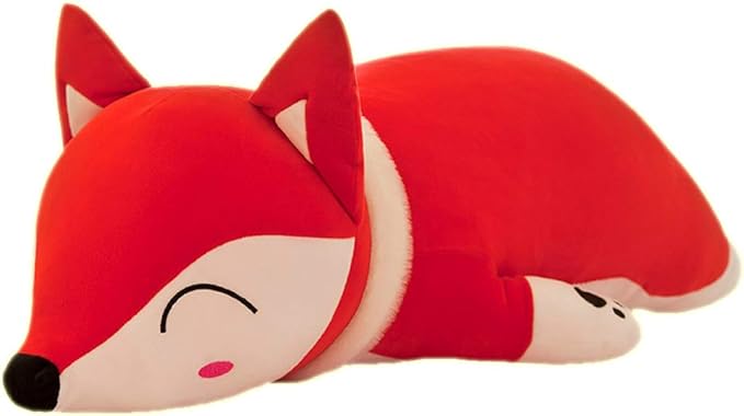 Stuffed Fox Animal Plush Toys 20 Inches Red Large Animal Stuffed Plushies Super Soft Cute Cuddly Pillow Cushion Stuff Dolls Birthday Xmas Gifts for Children Kids Boys Girls Room Decor, 20Inches