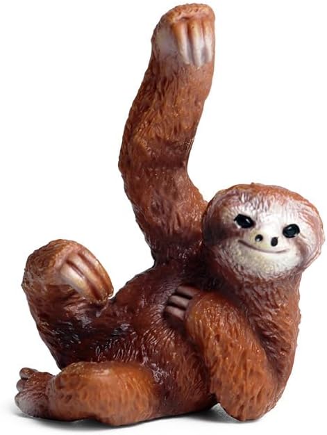 Sloth Figure Sloth Figurine Sloth Model Sloth on Tree Figurine Realistic Animal Figurines Desktop Decor, Set of 2