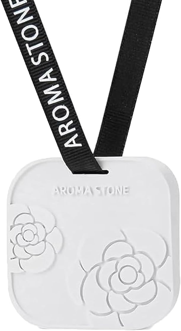 Diatomite Camelia Aroma 5 ML, Non-Electric Ceramic Diffusers and Aromatherapy Fragrance, White Ceramic Diffusers in Car or Desk Office Decor and Small Bathroom at Home (Light Grey)