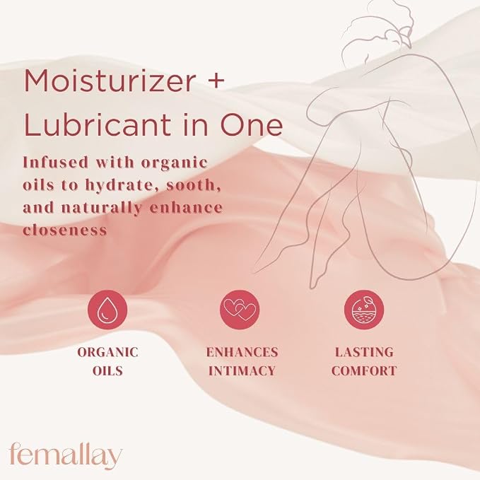 Femallay Organic Vitamin E Vaginal Melts – Feminine Moisture, Comfort & Hydration – Strawberry Kiss, 1-Pack