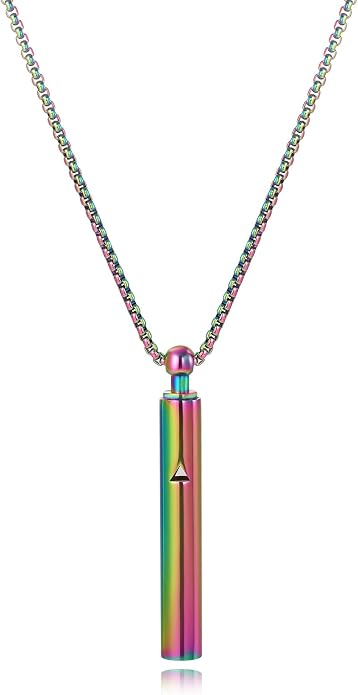 Stainless Steel Anxiety Breathing Necklace, Mindful Breathwork Tool for Stress Relief, Meditation Gifts for Women and Men
